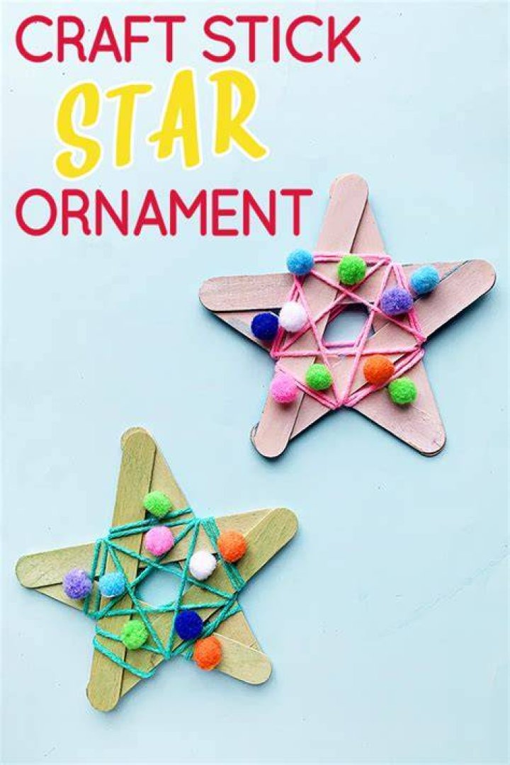 Craft Stick Star Ornament Craft for Christmas Craft Stick Star Ornament Craft for Christmas